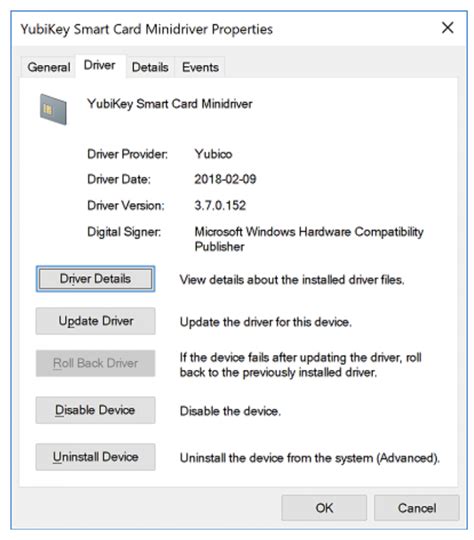 YubiKey smart card minidriver download